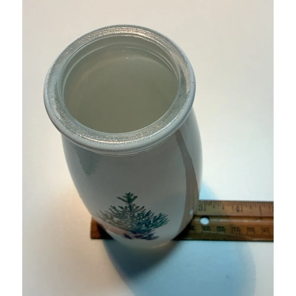 Ceramic Decorative Vase White Christmas Tree Wagon Holiday Farmhouse Decor